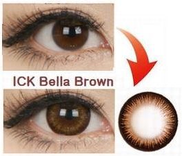 カラコン(ICK Bella Brown)度数0 両眼1セット