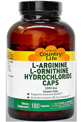 L-アルギニン&L-オルニチン(L-Arginine & L-Ornithine)1000mg 180caps